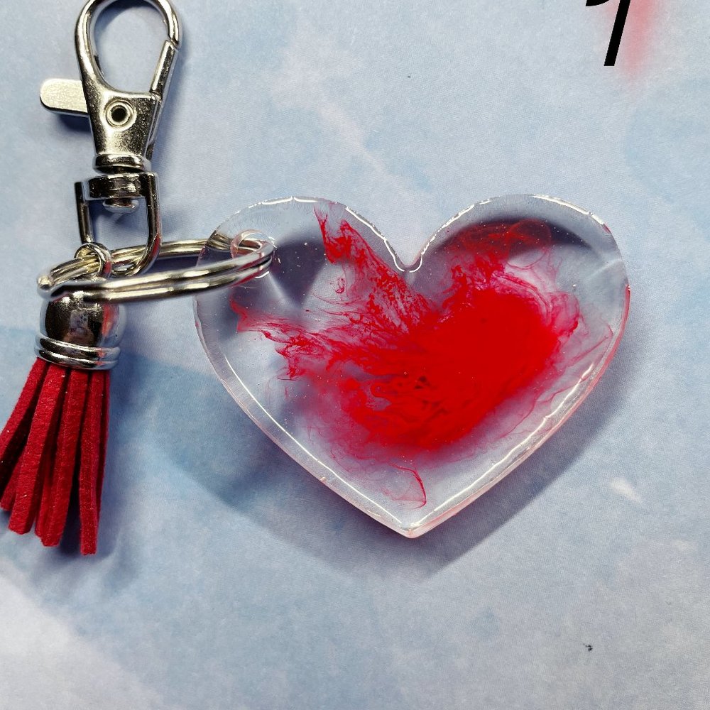 Red Heart Keychain - Picture 2 of 2